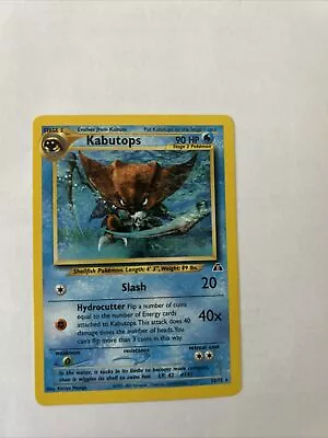 Kabutops 25/75 Neo Discovery Unlimited WOTC Non Holo Rare 2001 Pokemon Card HP • $5.75