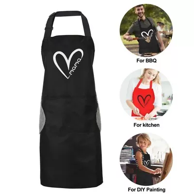 Adjustable Bib Apron With Two Pockets Waterproof Kitchen Cooking Apron Men Women • $8.81