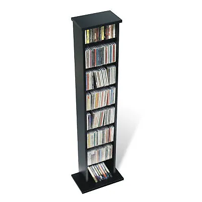 Slim Multimedia Storage Tower CD DVD Video Rack Stand Cabinet Organizer Shelves • $57.80