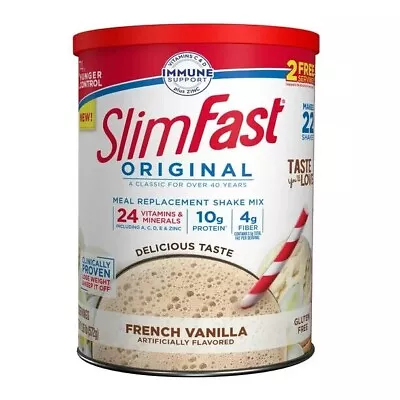 SlimFast Original Meal Replacement Shake Powder French Vanilla 12.83 Oz • $9.99