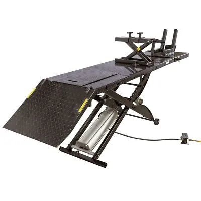 Black Widow BW-1000A-XL Extra-Long Motorcycle Lift Table With Center Jack • $1454.99