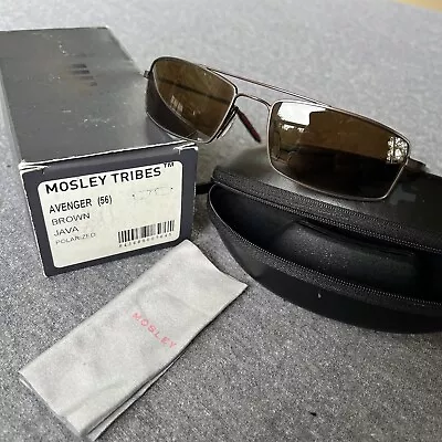 Mosley Tribes Avenger (56) Brown Java Sunglasses POLARIZED NIB • $100