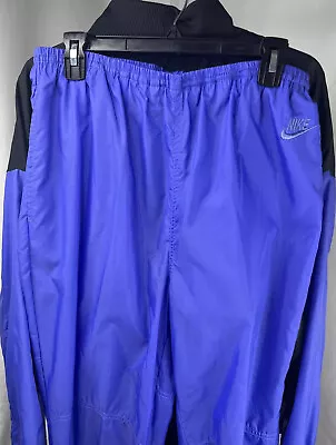 Vintage Nike Warm Up Suit Two Piece 90s Size XL Black Blue Men’s Made In USA • $160