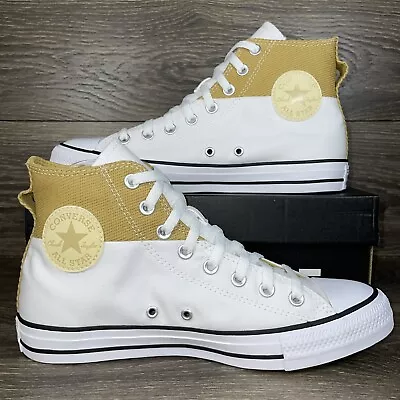 Converse Men's Chuck Taylor All Star Hi White Sesame Canvas Sneakers Shoes New • $59.95