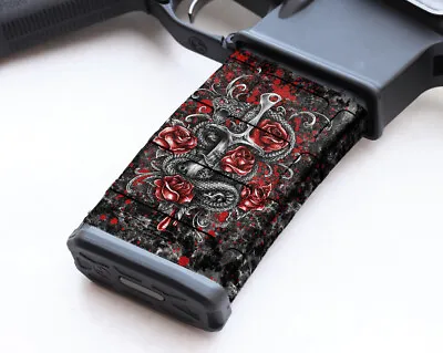 Magazine Wrap SNAKE ROSES AR Vinyl Skin 5.56 .223 Airsoft ARM30-1032 • $12.99