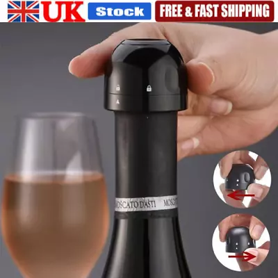 1-6 Pcs Wine Bottle Stopper + Champagne Prosecco Vacuum Sealer Cork Seal Cap UK • £0.99
