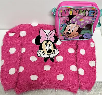 $7.72 • Buy Girls DISNEY Minnie Mouse 2 Pc Bundle Pink Jumper & Crossbody Bag Gift Christmas