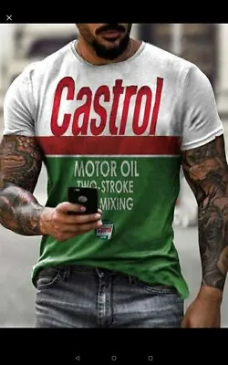 CASTROL 2 STROKE T SHIRT XLVINTAGE Yamaha Rd350lc Rg500 Rgv250 Tzr250  • £12.99