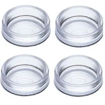 £4.95 • Buy Furniture Castor Cups Clear Floor Carpet Protectors Plastic Sofa Table Glides 