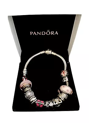 Pandora Bracelet With 12 Charms And Box Value Over $700 • $290