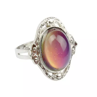 Water Drop Gemstone Temperature Sensitive Mood Color Changing Ring Gift For • $10.01