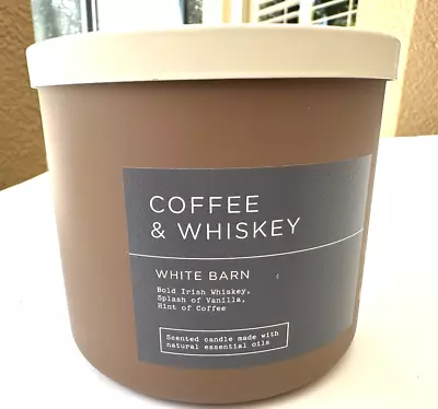 COFFEE & WHISKEY White Barn Scented 3-Wick Candle 14.5oz Men's Collection NEW • $19.95