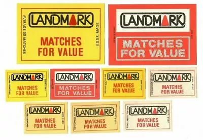 9 Soviet Latvia Matchbox Labels Export Market M/F BALTIJA LANDMARK MATCHES • $3.49