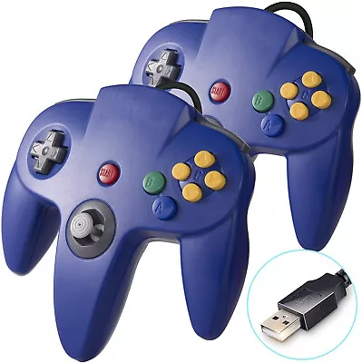 New Wired USB Gamepad Joystick For N64 Classic Game Controller Joypad For Win PC • $22.79