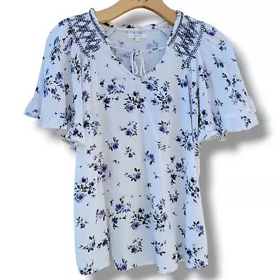 Maurices Women's Floral Short Sleeve Peasant Top - Small • $7.99