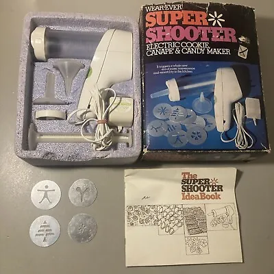 Vintage Wear-Ever Super Shooter Electric Cookie Press 70001 Tested Only 4 Discs • $35