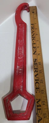 $49.99 • Buy Fire Hydrant Spanner Wrench - Pry Bar Hook - Rare Find Collectible 15  L X 3  W