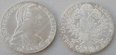 Austria/Austria Maria Theresia Thaler 1780 Silver / Ag P1866 Uncirculated • $38.39