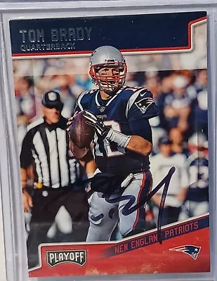 2018 Tom Brady Playoff Patriots Autographed Signed Card COA NFL • $279