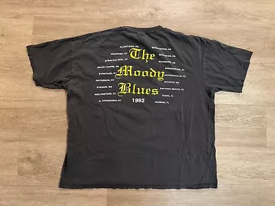 Vintage Moody Blues Shirt Mens XL Black Faded 1992 Tour Brockum  • $39.99