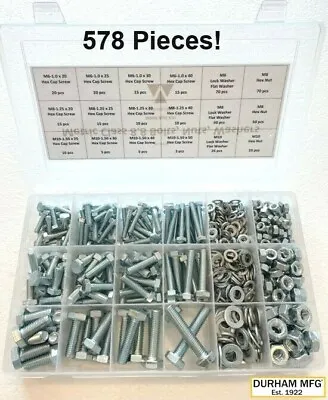 578 Piece Metric Class 8.8 Nut Bolt & Washer Assortment Kit • $75