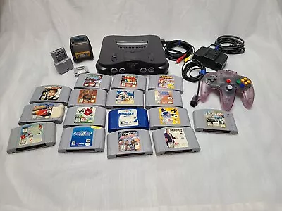 Nintendo 64 N64 Lot Games Console System Bundle Cleaned Tested • $171.50