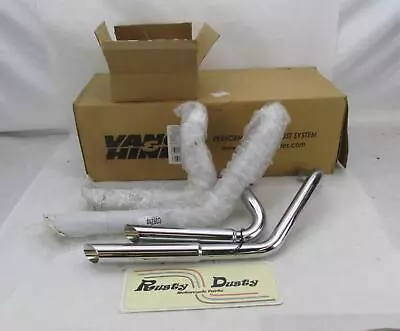 Vance & Hines V&H NOS Harley Sportster Staggered Shortshots Black Exhaust 47219 • $549.99