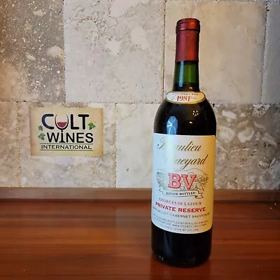 $275 • Buy 1981 Beaulieu Vineyard BV Georges De Latour Private Reserve Cabernet Sauvignon