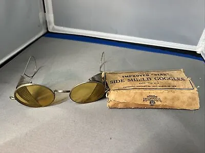 Vintage Willson Side Shield Goggles Amber Lens • $124.99