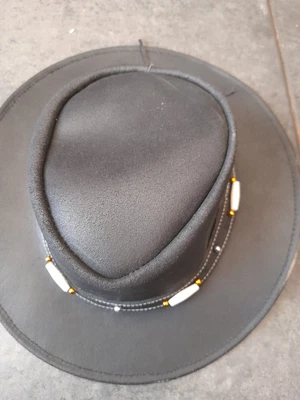£12 • Buy Australian Bush Hat Black Leather Cowboy Western Outback Style Rain Proof