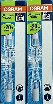 2 X 120 Watt 78mm K12 Osram 64695 ECO Linear Halogen Lamp 78 Mm Length 2900k • £8.40