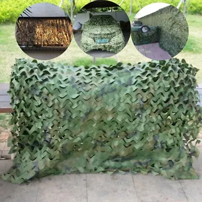 Military Camouflage Netting Hunting Camo Camping Net Woodland Hide Car Cover • $15.98
