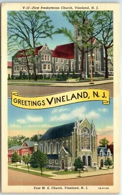 Postcard - Greetings From Vineland New Jersey • $3.46