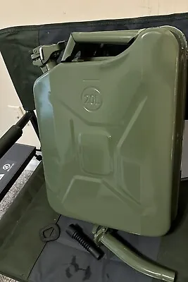 Portable 20L (5 Gallon) Jerry Can Tank  Green Military Metal • $30