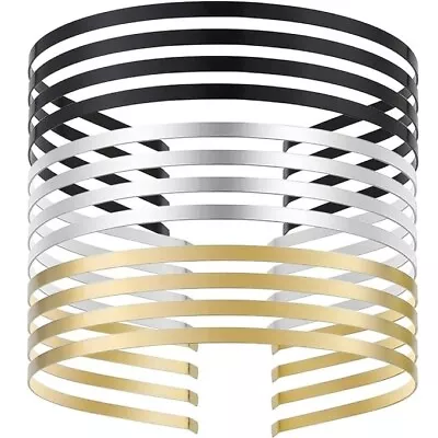 12 Pieces Smooth Metal Headbands Frames In Silver Gold And Black Tone For DIY • $9.50