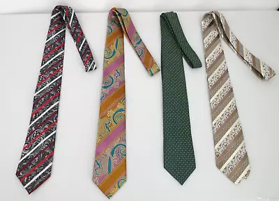 LOT OF 4 MEN'S NECKTIES - 3 Twenty Dollar Tie / 1 Croft & Barrow  SILK • $9.99