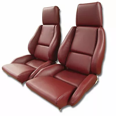 Corvette C4  Leather-Like  Std Seat Covers W/O Perf Inserts - Red 1984-1985 • $492.99