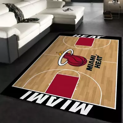 Miami Heat Nba 4 Area Rug Living Room And Bed Room Rug Rug Rectangle Carpet • $69