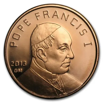 2013 Pope Francis 1 & Vatican City - 1 Ounce .999 Copper Round From Mint Tubes • $2.20