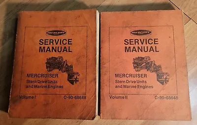 Mercury Mercruiser Stern Drive & Marine Engine Service Manual Vol 1 &2 • $39.99