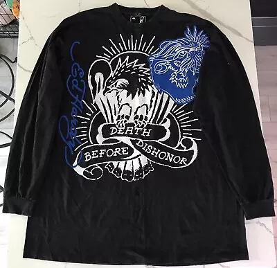 Men’s Vintage Ed Hardy Long Sleeve T-Shirt 4XL Death Before Dishonor • $39