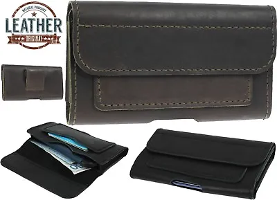 Customized Classic Waist Pouch Made Of Genuine Leather Case Cover 2 Card Pockets • $48.40
