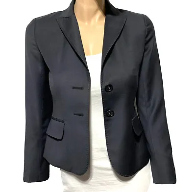 J Crew Super 120s Blazer Jacket Women’s Size 2P Dark Gray Charcoal 2 Button Wool • $34