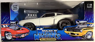 Muscle Machines '66 GT 350 Mustang White Die-Cast 1:18 • $69.95