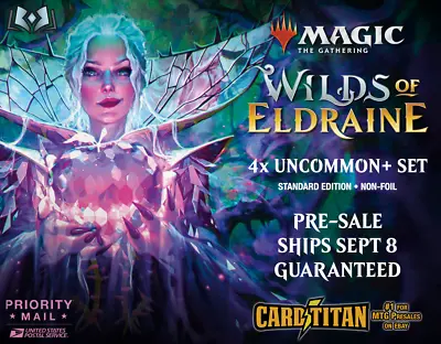 Magic MTG - WILDS OF ELDRAINE - 4x Complete Common & Uncommon Set X4 - CARDTITAN • $44.99