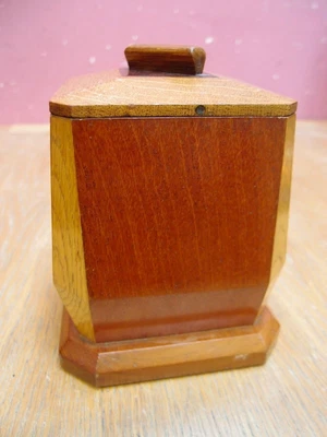 £35 • Buy ANTIQUE ART DECO DESIGN INLAID OAK TRINKET JEWELLERY BOX C1930's