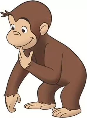5 Inch Curious George Decal Monkey Business Removable Peel Self Stick Vinyl Wall • $8