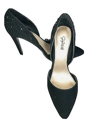 Jaclyn Smith Dillon Size 8 Black 4 Inch Embellished Elegant Party Evening Heels  • $17