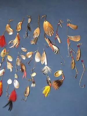 Vintage  Spinner Fishing Lure Lot June Bug Mepps Marathon And More • $5.99