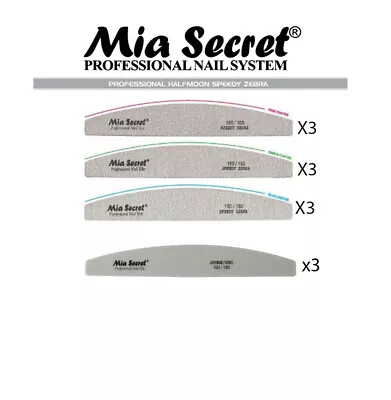 Mia Secret Nail File /Speedy Zebra 1180/180-100/100 Sponge 100/180 - Pick Yours • $13.20